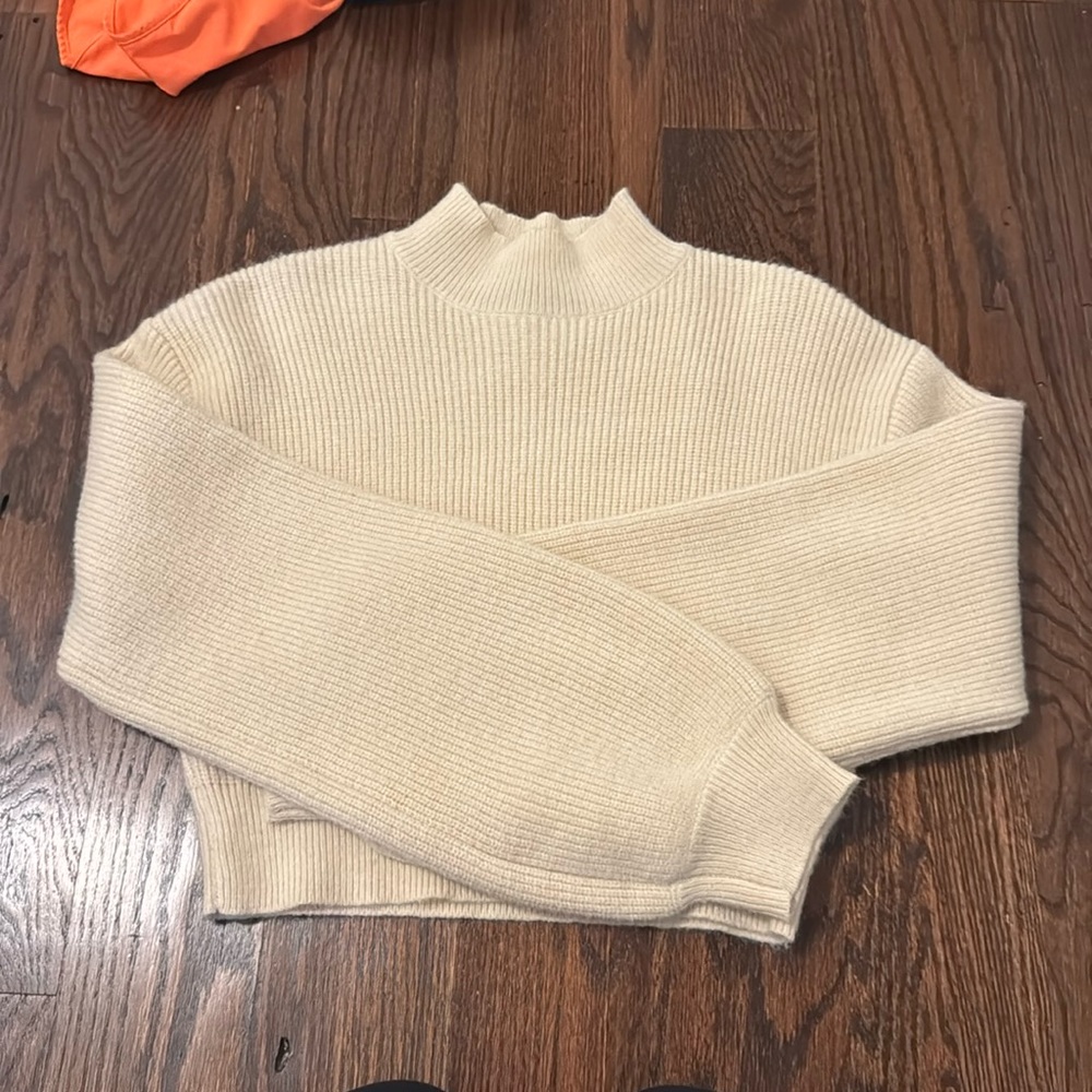 Blue blush cream sweater